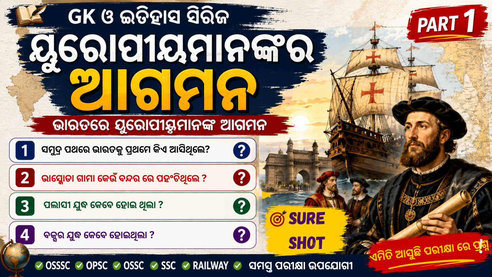 Advent of Europeans in India – Online Mock Test Part-1